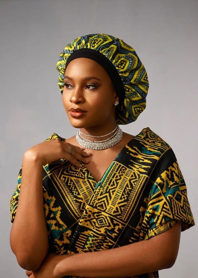 Premium Satin-Lined Ankara Print Hair Bonnet