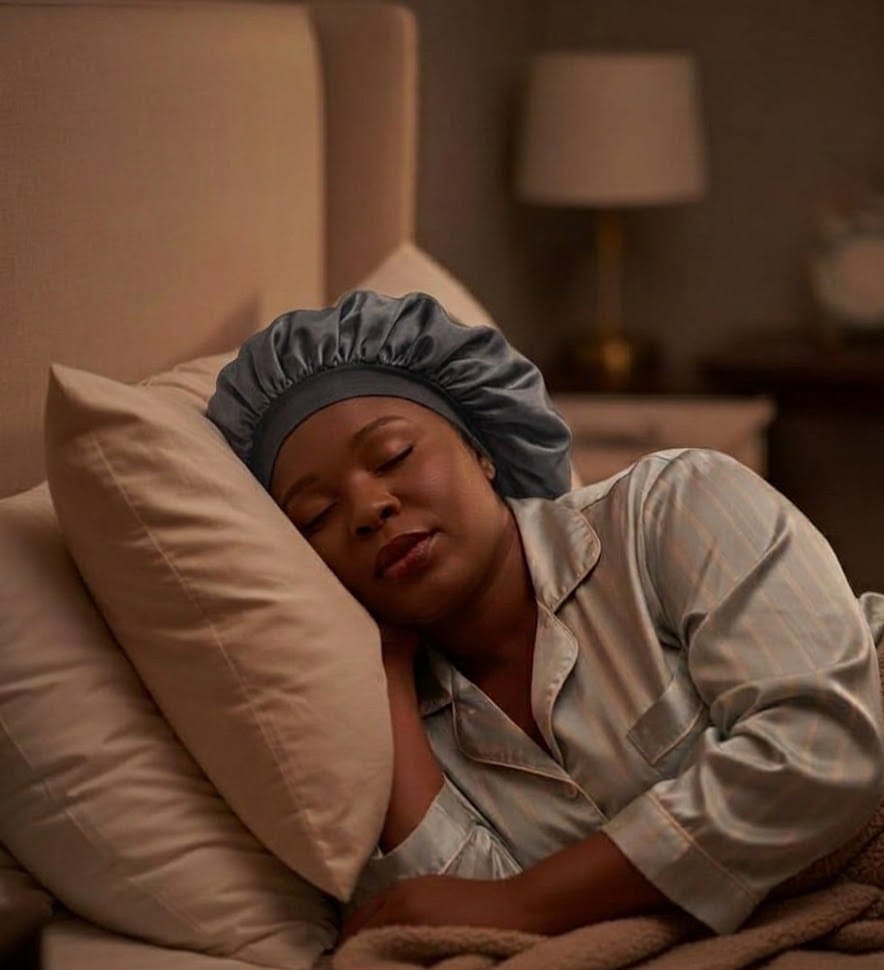 The Luminous Silk-Satin Sleep Bonnet (XXL)